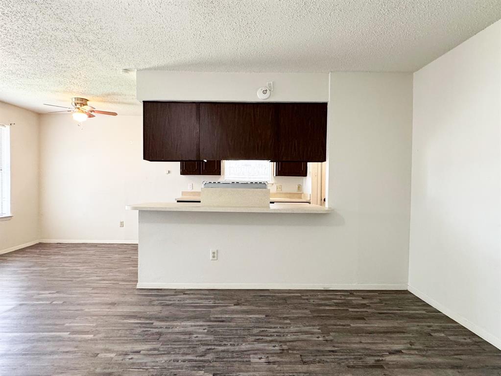 View of kitchen from living room
