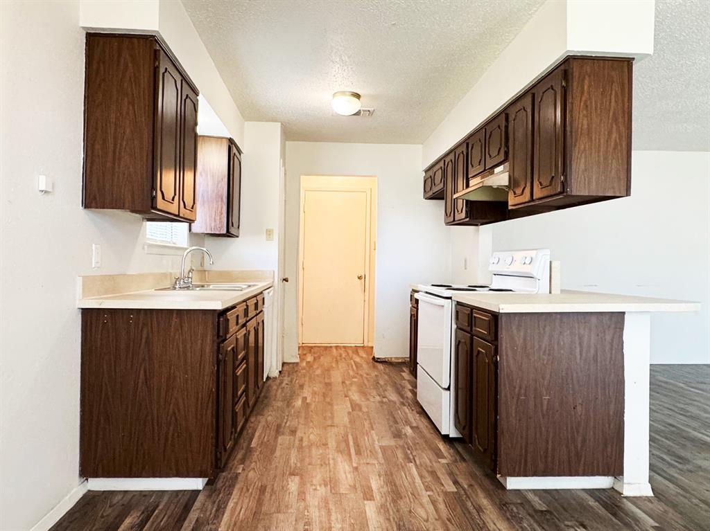 View of kitchen from dining room