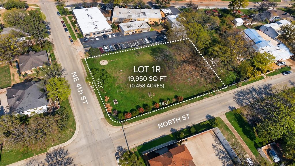 Vacant 19,950 square foot corner lot featuring 140 feet of frontage on North Street and 142 feet of frontage on NE 4th Street Vacant 19,950 square foot corner lot featuring 140 feet of frontage on North Street and 142 feet of frontage on NE 4th Street