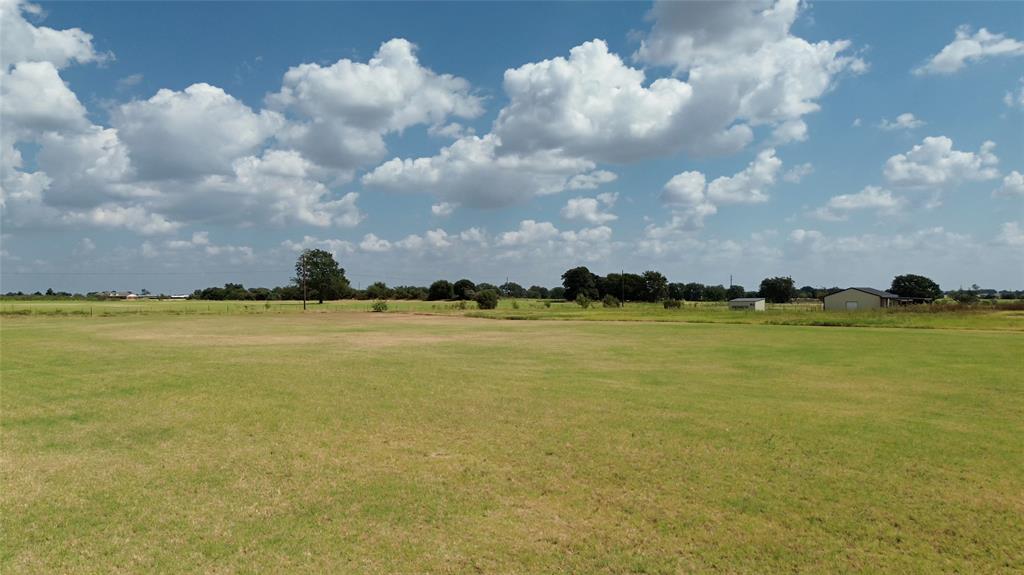 Expansive acreage featuring cleared level terrain, mature perimeter trees, and peripheral outbuildings