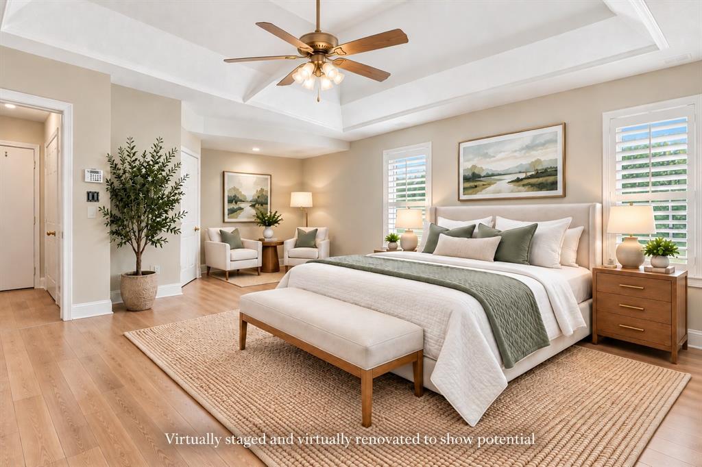 Virtually renovated and virtually staged to show potential