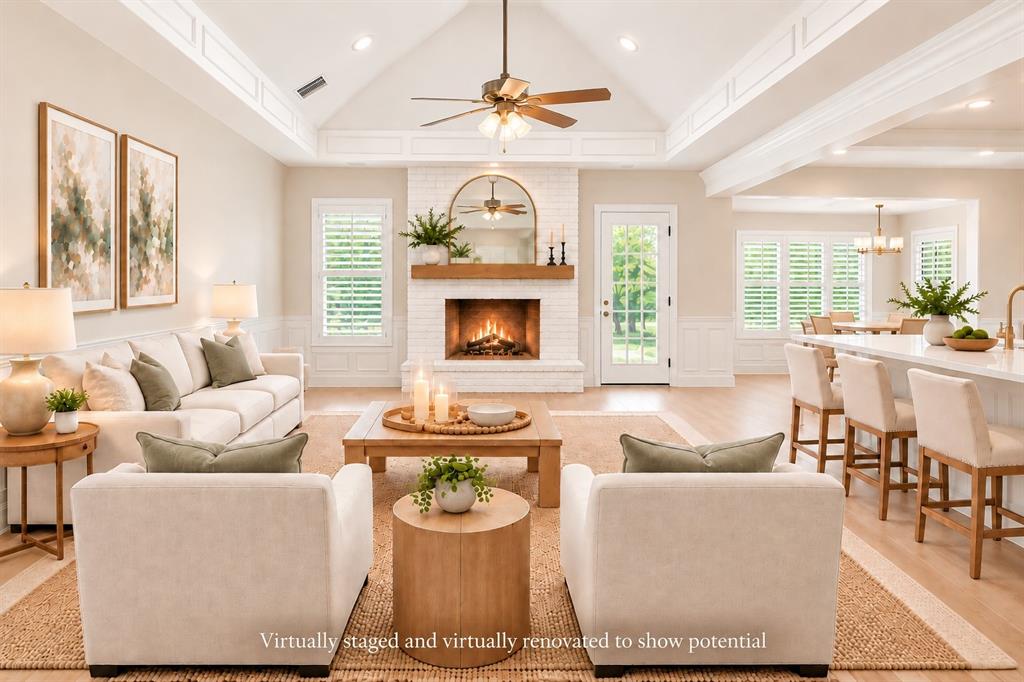 Virtually renovated and virtually staged to show potential