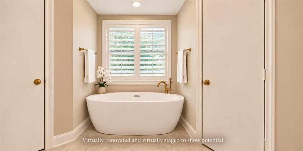 Virtually renovated and virtually staged to show potential.