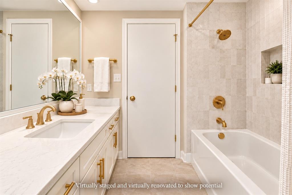 Virtually renovated and virtually staged to show potential