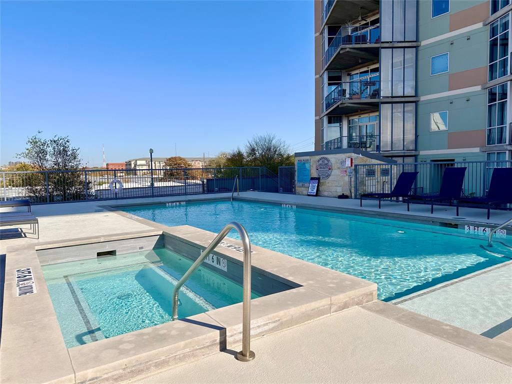 Resort-style amenities including a pool, spa, firepit, and BBQ area