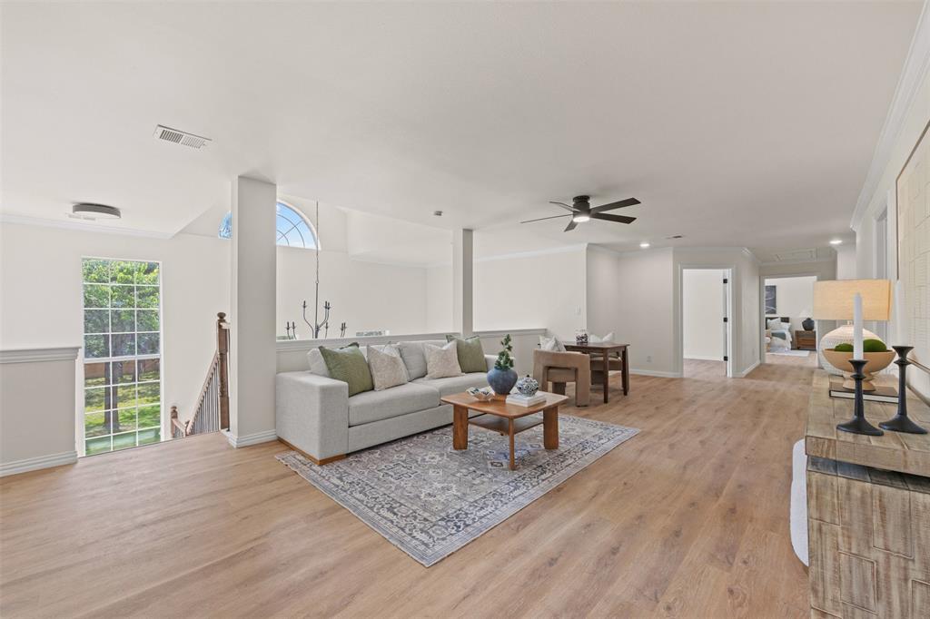 Upstairs living area