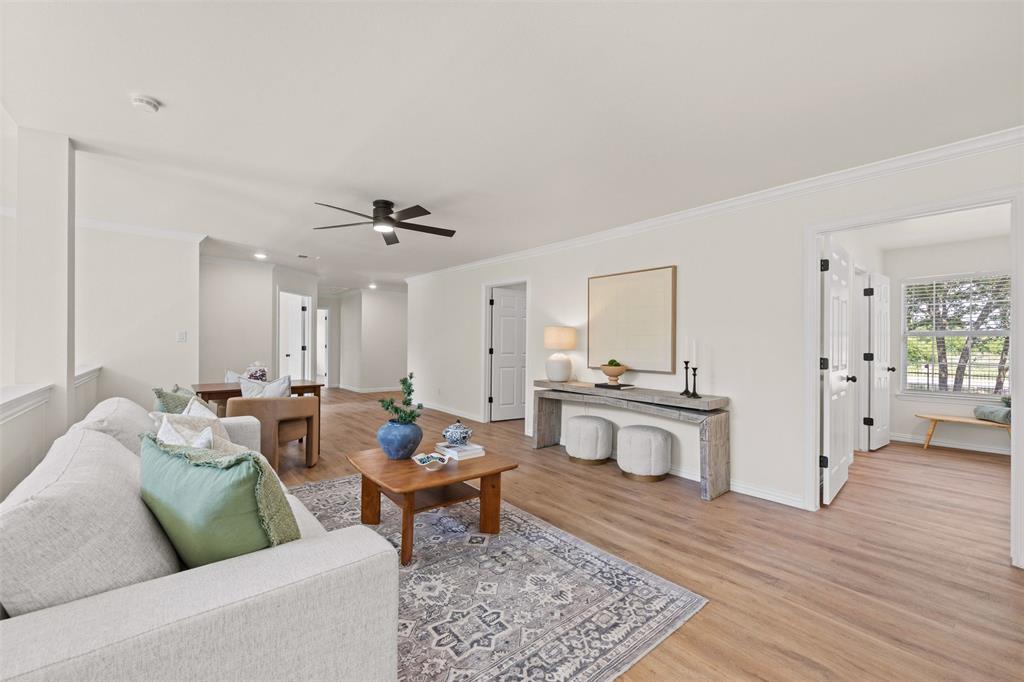 Upstairs living area