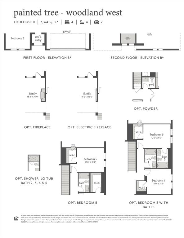 This dream home features elevation B, optional powder bath, shower ILO tub for baths 2 & 3 plus so much more!