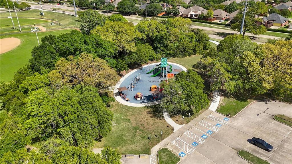 Aerial view of Breckinridge Park playground