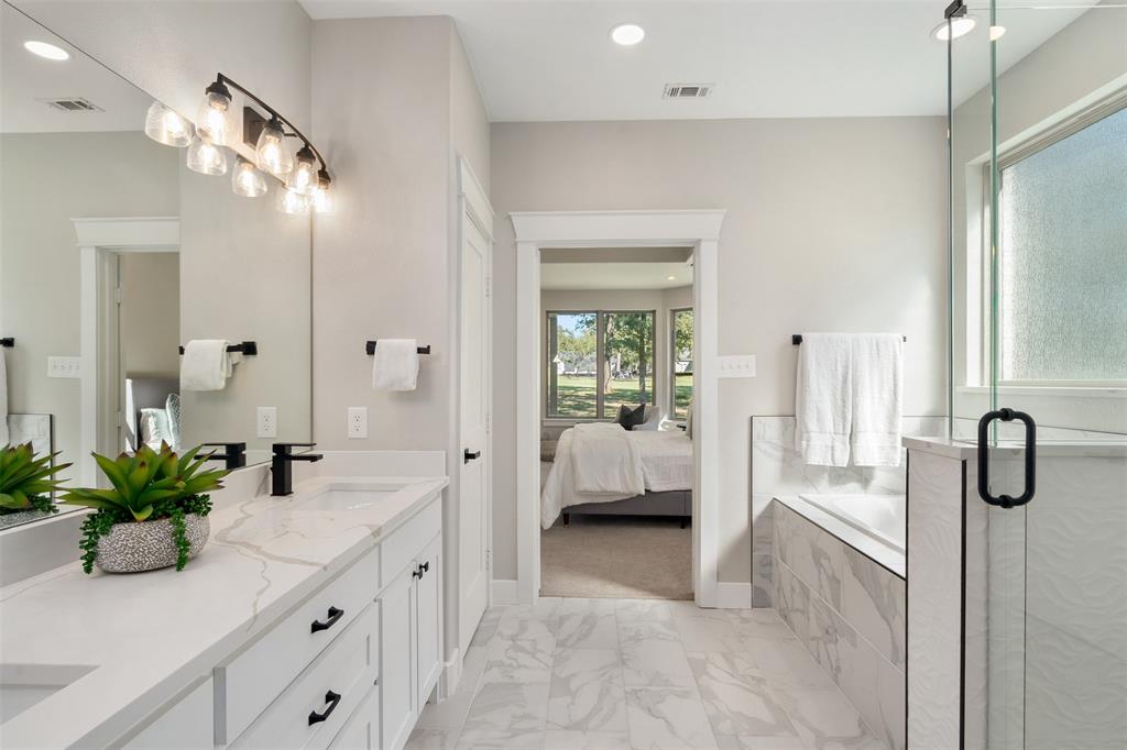 Spa-like with soaking tub and separate shower