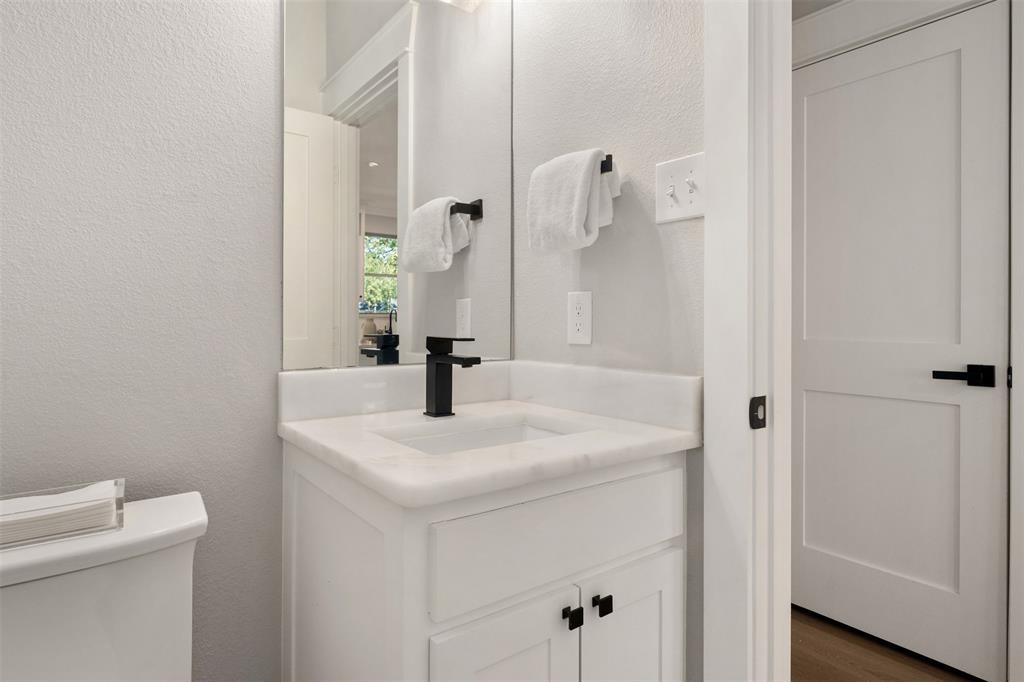 Powder bath off kitchen