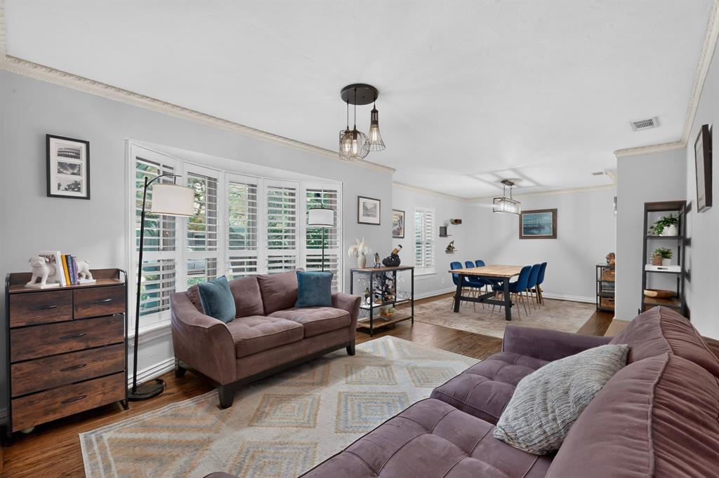 Great living area with gorgeous new windows