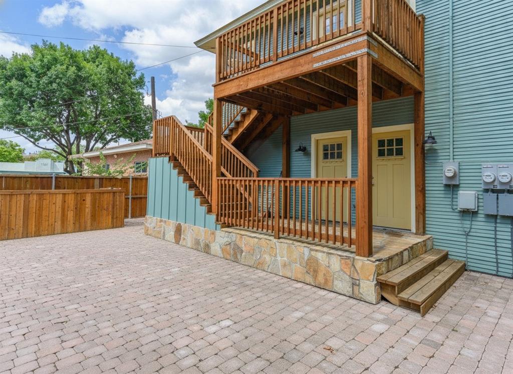Rear entry from gated parking area