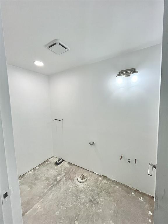 Hall bath. Sized for tub/shower & vanity