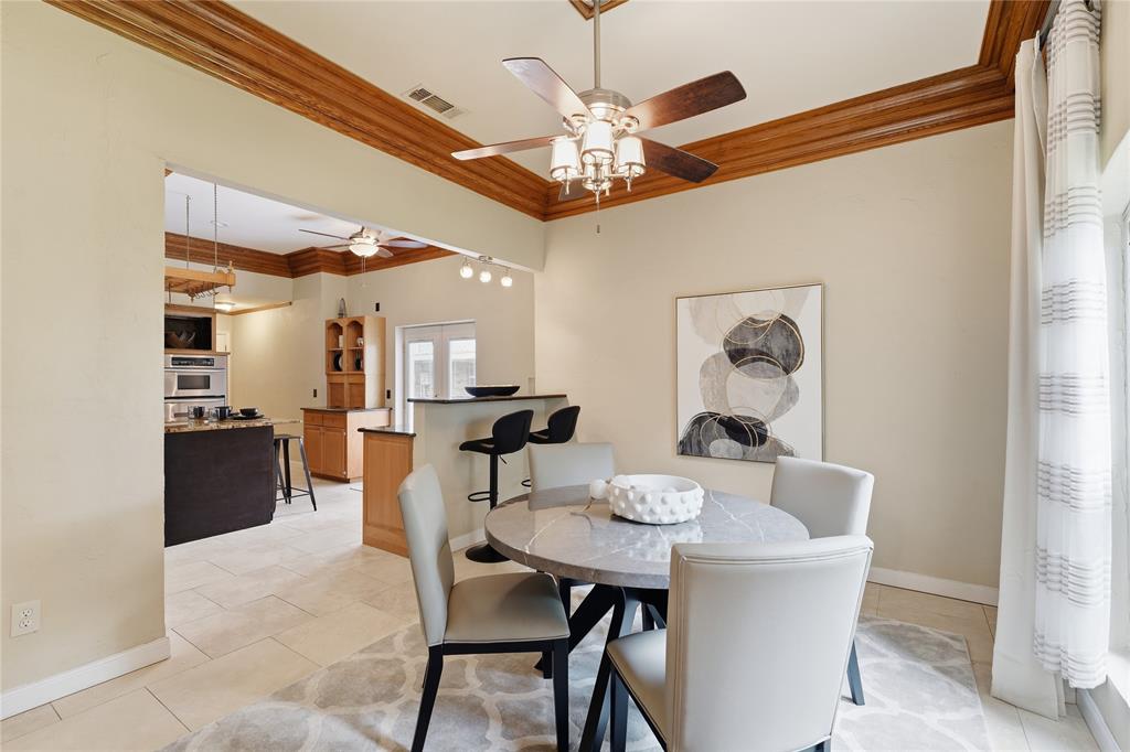 Formal dining room is open to the kitchen.