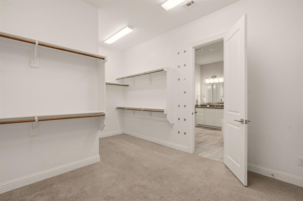 Primary Closet connects to Primary Bathroom and Laundry Room