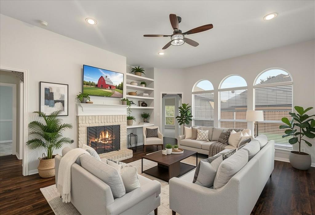 Staged inviting living area