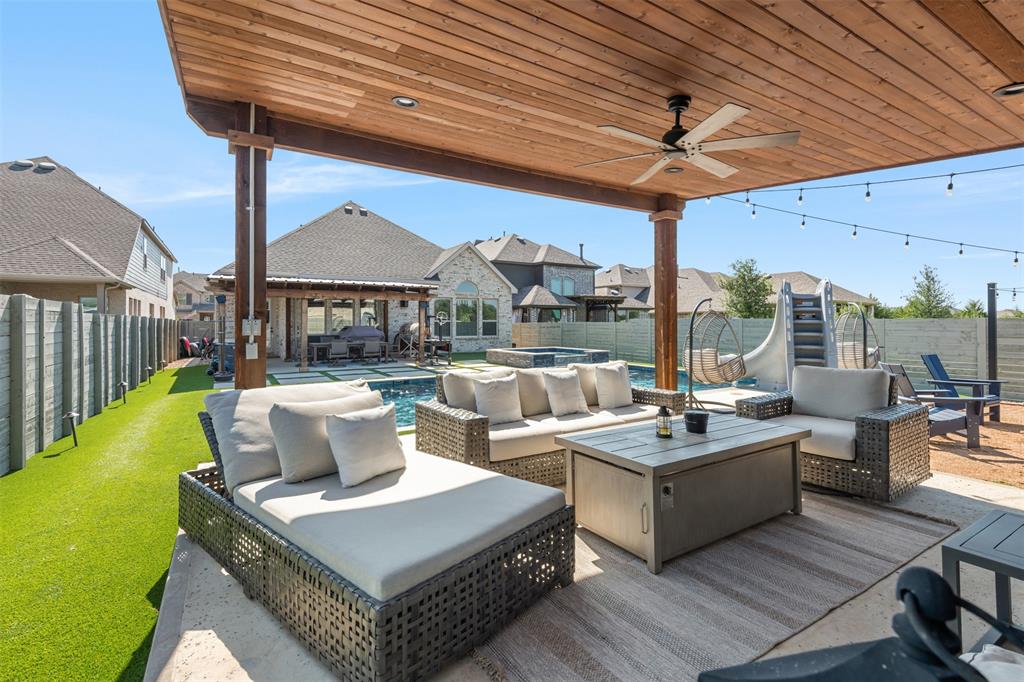 Outdoor Covered Lounge area