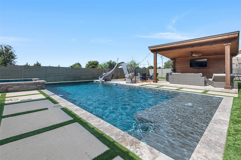Sparkling Pool with Slide