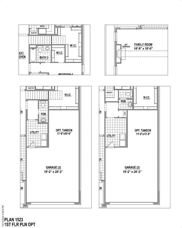 Floor plan options