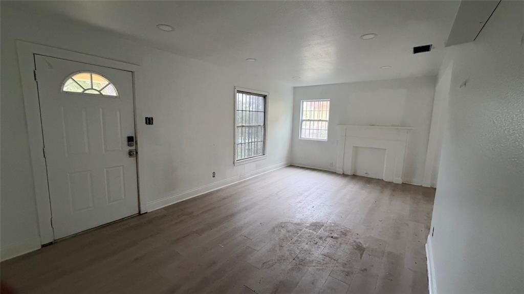 View of front entry and living room