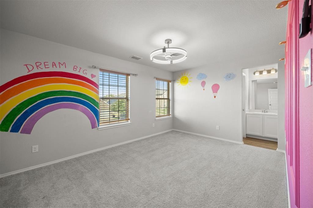 Bedroom on 2nd floor with a Jack and Jill Bathroom.