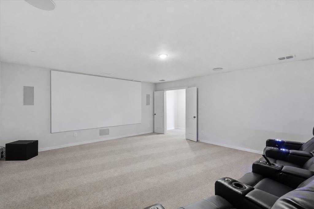 Media room with equipment