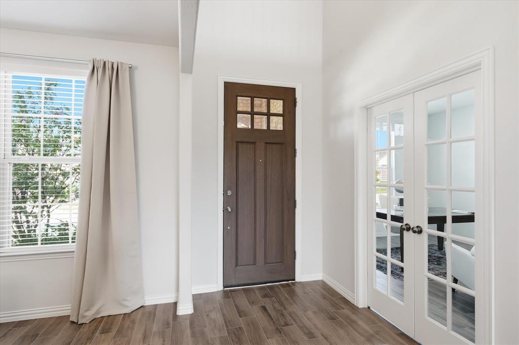 French doors on the in home study.