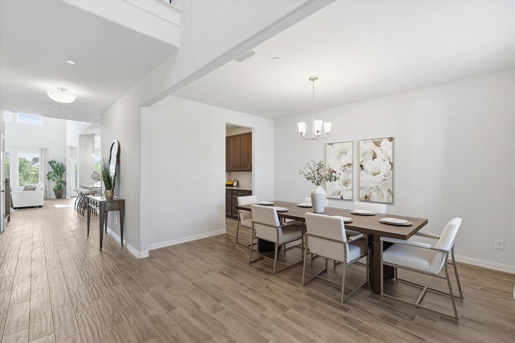 Grand entry and formal dining area or flex space.
