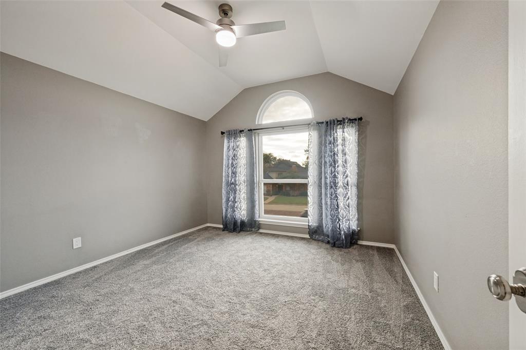 This bedroom is also a front side bedroom across the living area. Like all the bedrooms, it has a remote controlled ceiling fan.