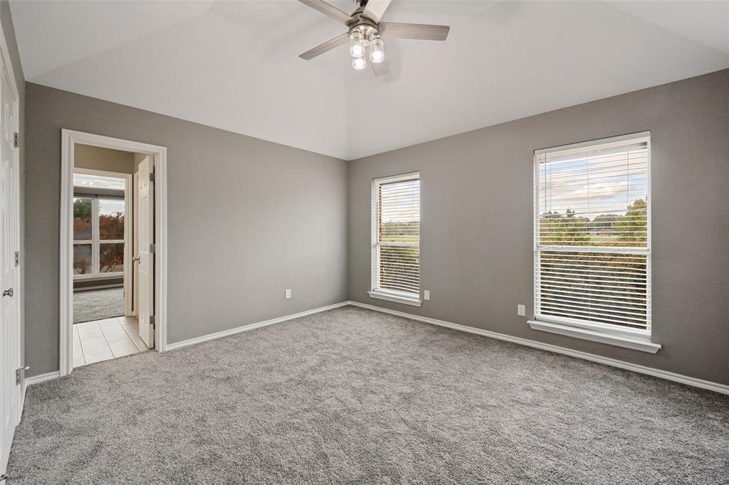 This secondary bedroom has easy access to the Hollywood bath.