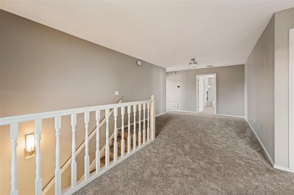 Whether it's games, TV or relaxing, this area upstairs is a getaway from busy activities downstairs.