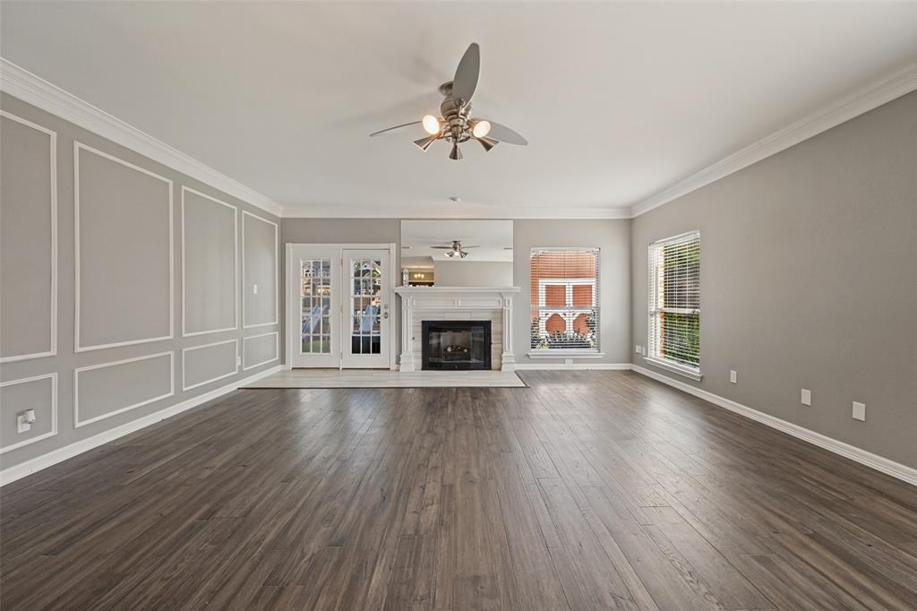 Spacious and bright, this living area gives you good wall space for furniture placement.