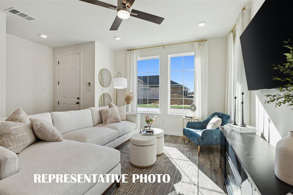 Thoughtfully designed, relaxing family rooms can be found in all of our homes in Heritage Village.  REPRESENTATIVE PHOTO OF MODEL HOME.