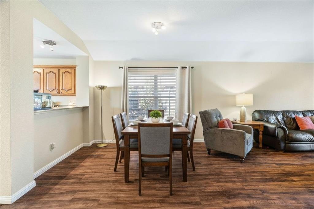 Virtually staged dining area