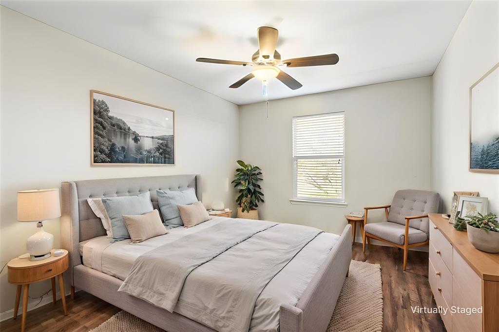 Virtually staged bedroom