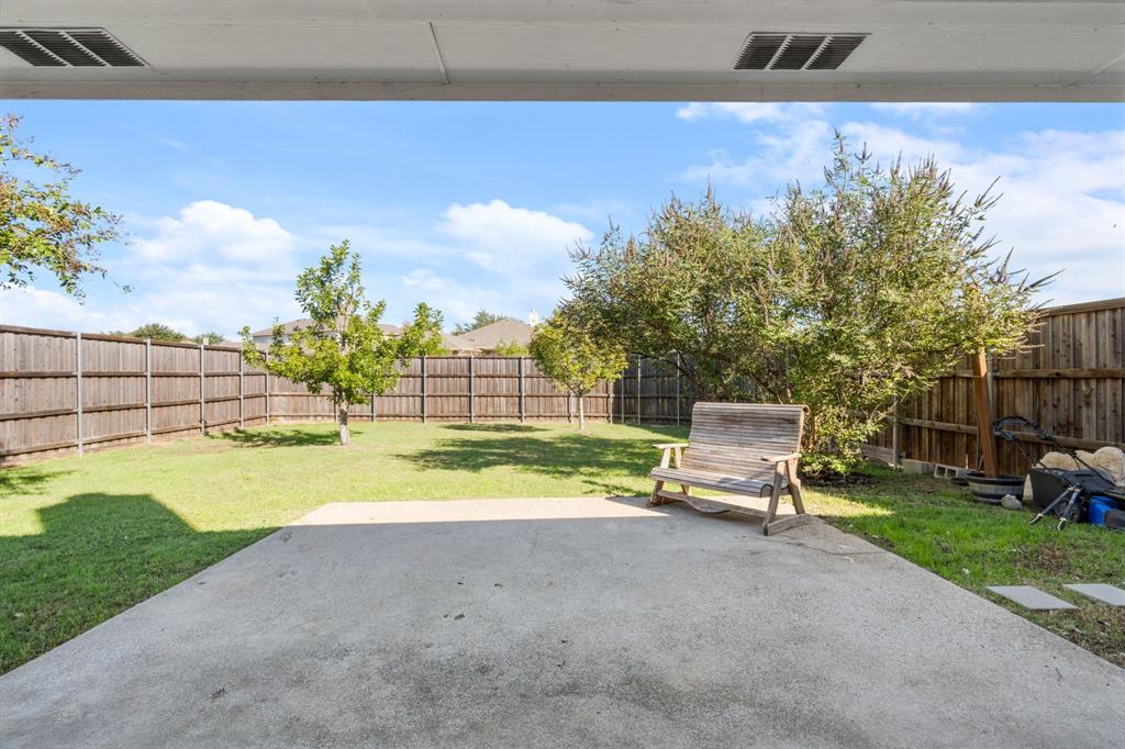 View of the expansive backyard
