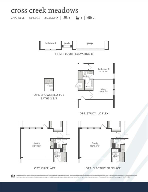 This forever home offers elevation B, optional study, shower ILO tub for bath 2 plus so much more!