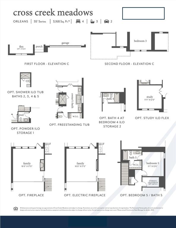 This lovely home offers elevation A, shower ILO tub for bath 2, optional study, powder bath, 5th bed-bath and so much more!