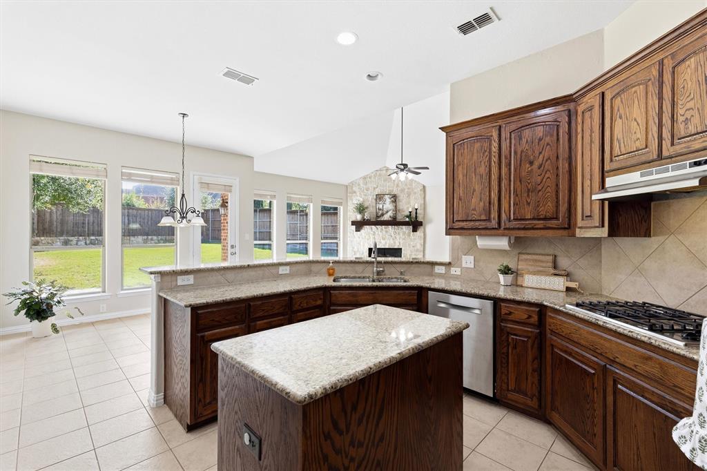 Chef's kitchen with granite countertops Chef's kitchen with granite countertops