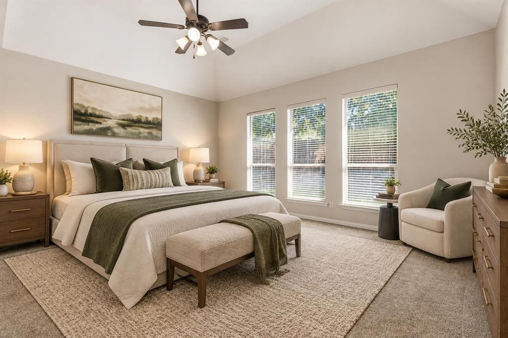 Virtually staged. So many possibilities for this spacious primary bedroom.