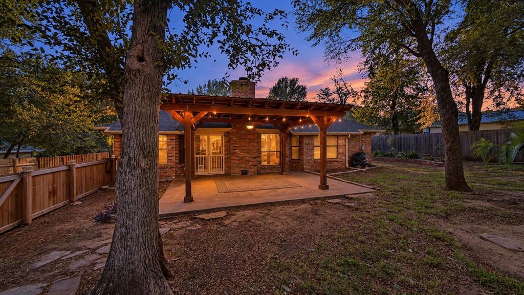 Large back yard with super size covered patio.