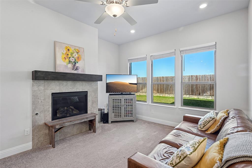 Living Room with Fireplace