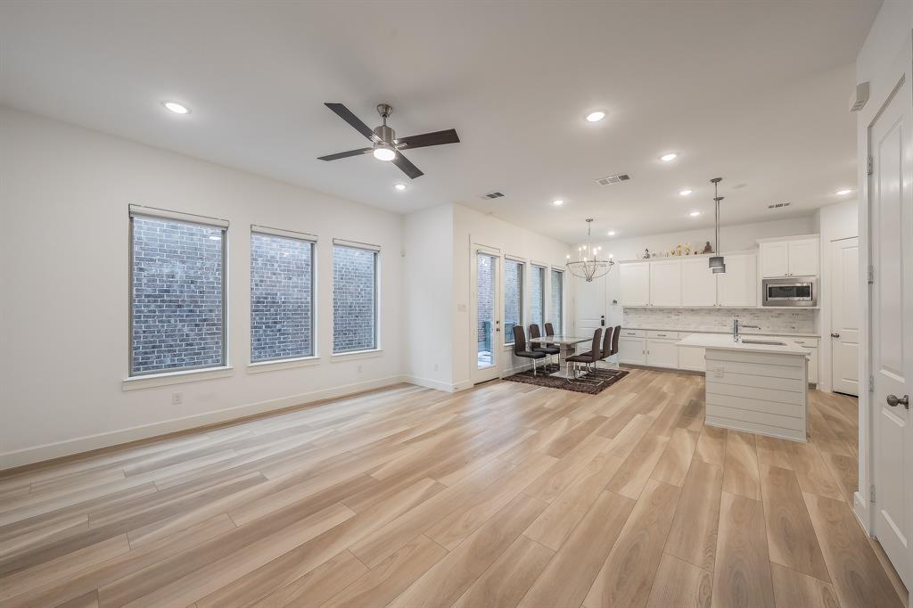 Open-concept living room great for entertaining