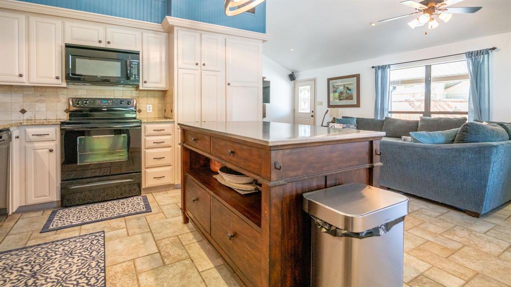 Kitchen island with extra storage and seating