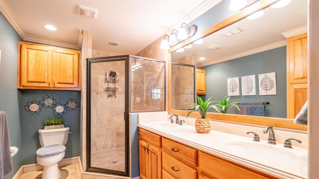 Updated bathroom off the primary bedroom