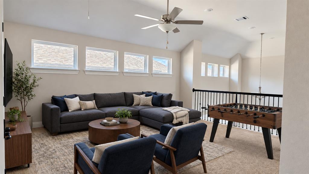 This image has been digitally staged to illustrate how the space could look. Please see the next photo for the property’s current, unstaged appearance.