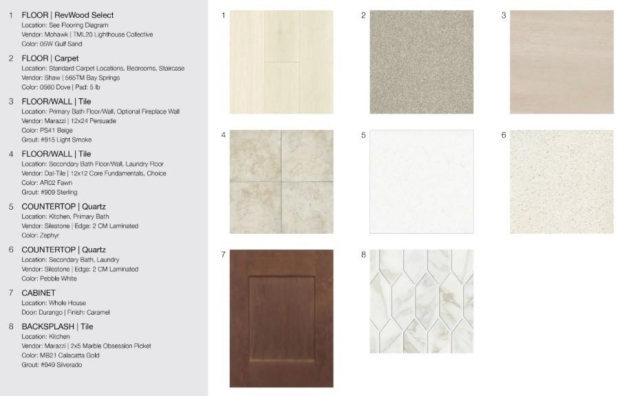 716 Haybale Road design selections! This home is currently under construction and selections are subject to change.