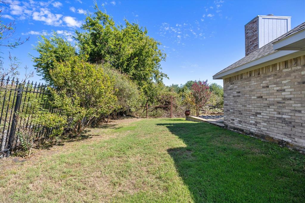 Spacious fenced backyard