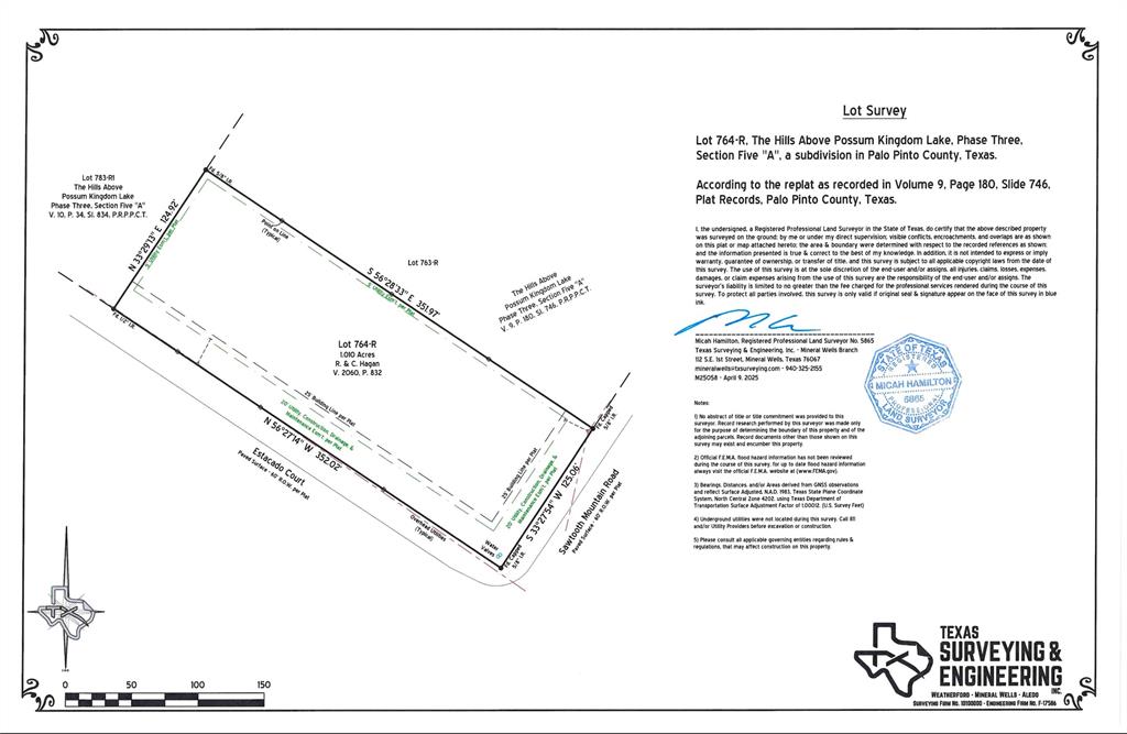 Lot 764-R Sawtooth Mountain Road, Possum Kingdom Lake, TX 76449
